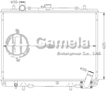 6114100N - Radiator for MITSUBISHI PICKCP L200 2.5D 4D56 MT OEM: MR281023