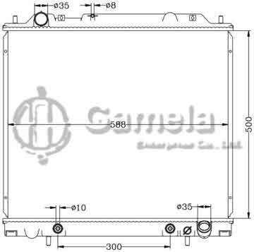 6114103N - Radiator for MITSUBISHI L400/SPACE GEAR '94- AT OEM: MR126103/MR127283/MR127888