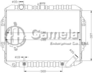 6114109N - Radiator for MITSUBISHI L047/PICKUP L200 '86-91 AT DPI: 1148