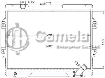 6114112N - Radiator for MITSUBISHI L047/PICKUP L200'86-91 MT OEM: MB356390/MB356391/MR221901