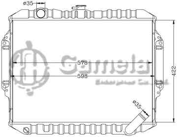 6114114N - Radiator for MITSUBISHI PAJERO V31/V32 '92-96 MT OEM: MB356155