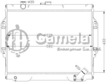 6114116N - Radiator for MITSUBISHI PAJERO V31/V32 '92-96 MT OEM: MB356155