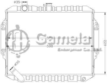 6114118N - Radiator for MITSUBISHI PAJERO V33 '92-96 MT OEM: MB538805/MB660076/MB660077 DPI: 15042071