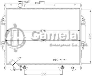 6114119N - Radiator for MITSUBISHI PAJERO V33 '92-96 AT DPI: 15042071