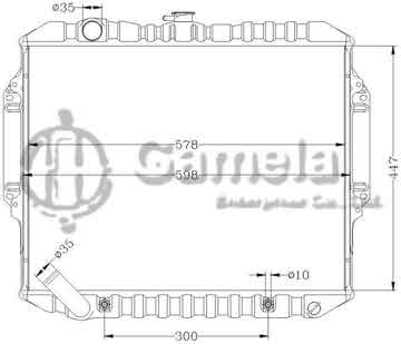 6114121N - Radiator for MITSUBISHI PAJERO V43 '92-96 AT DPI: 2072