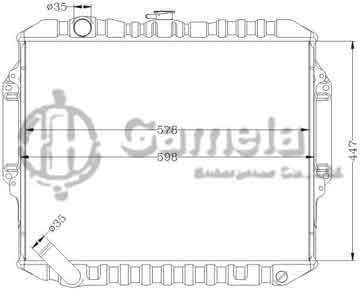 6114122N - Radiator for MITSUBISHI PAJERO V43 '92-96 MT