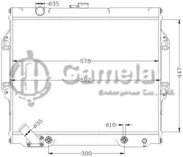 6114123N - Radiator for MITSUBISHI PAJERO V43 '92-96 AT DPI: 2072