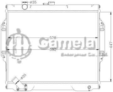 6114124N - Radiator for MITSUBISHI PAJERO V43 '92-96 MT