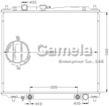 6114125N - Radiator for MITSUBISHI V46 '93-98 AT OEM: MB890955