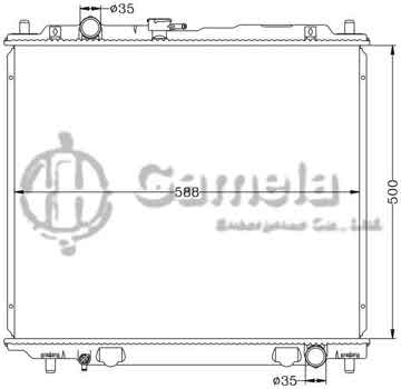 6114126N - Radiator for MITSUBISHI V46 '93-98 MT OEM: MB890954