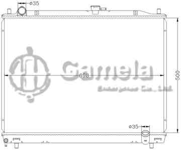 6114128N - Radiator for MITSUBISHI PAJERO V73 '02 MT OEM: MR968285