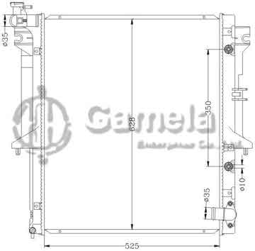 6114151N - Radiator for MITSUBISHI G200 '04-/L200 '07- AT OEM: MN222330