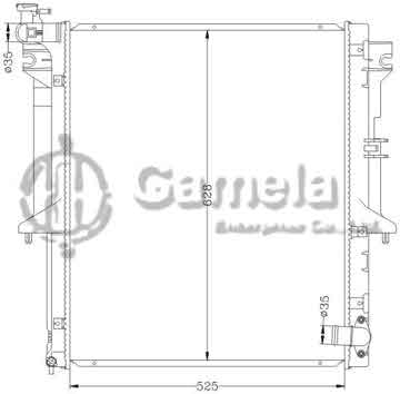 6114152N - Radiator for MITSUBISHI G200 '04-/L200 '07- MT OEM: M222333