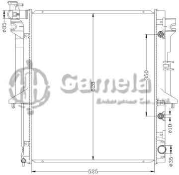 6114153N - Radiator for MITSUBISHI G200 '04-/L200 '07- AT