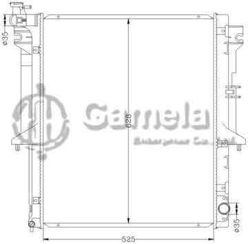 6114154N - Radiator for MITSUBISHI G200 '04-/L200 '07- MT