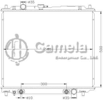 6114167N - Radiator for MITSUBISHI PAJERO V46 '93-98 AT OEM: MB890957