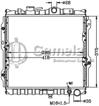 6114169N - Radiator for MITSUBISHI K722 MT