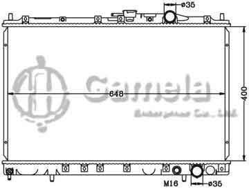 6114170N - Radiator for MITSUBISHI CHARIOT '92-94 MT MITSUBISHI RVR/SPACE WAGON '92-94 MT OEM: MR906092