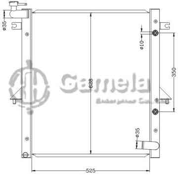 6114200NA - Radiator for MITSUBISHI G200 '04/L200 '07- AT OEM: MN222330