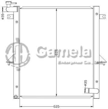 6114201NA - Radiator for MITSUBISHI G200 '04/L200 '07- MT OEM: MN222333