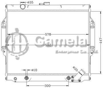 6114203NA - Radiator for MITSUBISHI PAJERO V24W/2.5D '93-98 AT