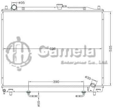 6114205NA - Radiator for MITSUBISHI PAJERO V80 '06- AT OEM: MR404689/MR968285