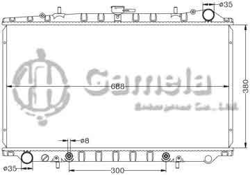 6115003N - Radiator for NISSAN BLUEBIRD '87-91 U12 AT OEM: 21460-51E00/55C01/57E00 DPI: 140 1186