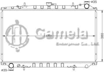 6115004N - Radiator for NISSAN BLUEBIRD '87-91 U12 MT OEM: 21410-51E00/55E00/55E01 DPI: 1942