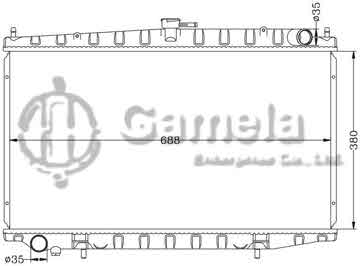 6115008N - Radiator for NISSAN BLUEBIRD '93-98 U13 MT OEM: 21410-0E200/1E400 DPI: 1594