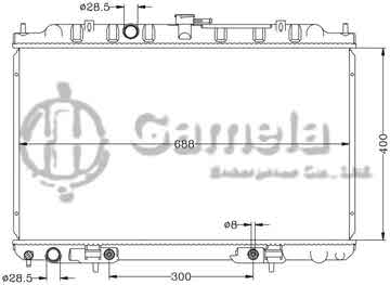 6115019N - Radiator for NISSAN INFINITI '98-00 G20 AT OEM: 21460-WA005