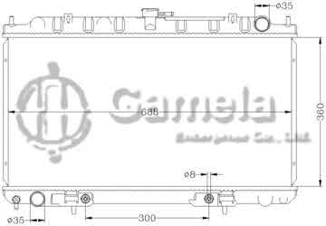 6115021N - Radiator for NISSAN SUNNY '02 (東風陽光2.O) AT OEM: 21460-WD400/WD407 DPI: 2328