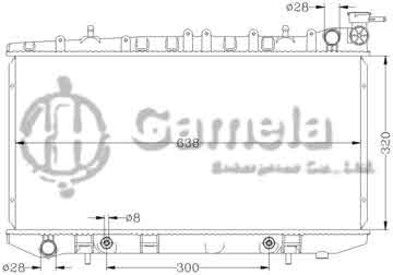 6115033N - Radiator for NISSAN SUNNY B13 '91-93 AT OEM: 21460-60Y00/65Y02 21460-66Y00/68Y00 DPI: 1178 1426 1152 1317