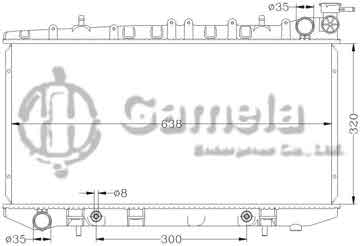 6115037N - Radiator for NISSAN SUNNY B14 '94-96 AT OEM: 21460-58Y00/OM001/OM501 DPI: 1976 1978