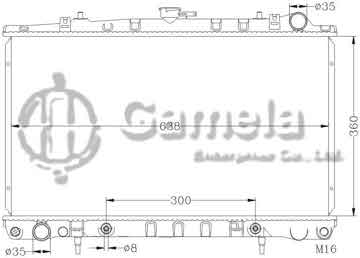 6115041N - Radiator for NISSAN 240SX '89-90 AT