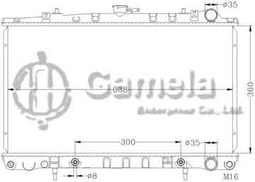 6115045N - Radiator for NISSAN 240SX '91-94 AT