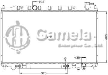 6115049N - Radiator for NISSAN ALTIMA 6CYL '02- AT