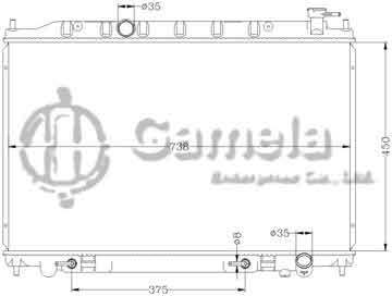 6115051N - Radiator for NISSAN MURANO '03 AT OEM: 21460-CA010/5Z200 DPI: 2578 2692