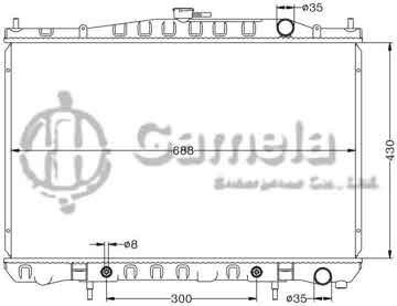 6115083N - Radiator for NISSAN CEDRIC '91-95 PAY32/PY32 AT OEM: 21460-0P600/10Y00 DPI: 1561