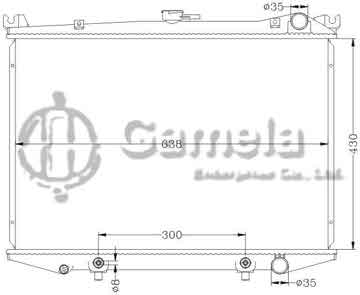 6115095N - Radiator for NISSAN HARDBODY '92-95 D21 AT OEM: 21450-09G11/07G11 DPI: 314