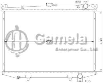 6115096N - Radiator for NISSAN HARDBODY '92-95 D21 MT OEM: 21400-09G11