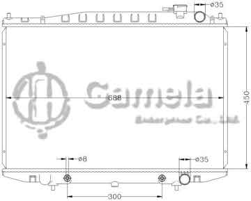 6115101N - Radiator for NISSAN HARDBODY '98-00 D22 AT OEM: 21460-3S100