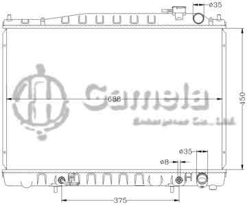 6115103AN - Radiator for NISSAN FRONTIER '95- E-PY33 AT DPI: 2055