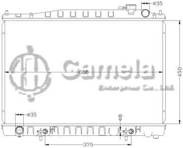 6115105N - Radiator for NISSAN CEDRIC '95- HBY33/HY33/Q45 AT OEM: 21460-6P000/6P001/6P010 DPI: 2054