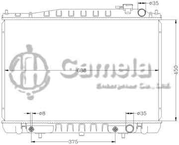 6115111RN - Radiator for NISSAN FRONTIER/XTERRA '01-02 AT OEM: 21460-5S700 DPI: 2409