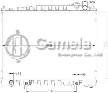 6115131AN - Radiator for NISSAN TERRANO '95-97 PR50/TD27 AT OEM: 21460-0W810/0W811/0W817 DPI: 2459