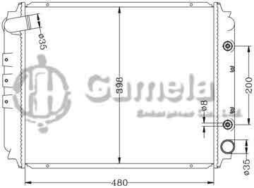 6115137N - Radiator for NISSAN GC22 '86-89 KNC22/CA20 AT OEM: 21460- G5411