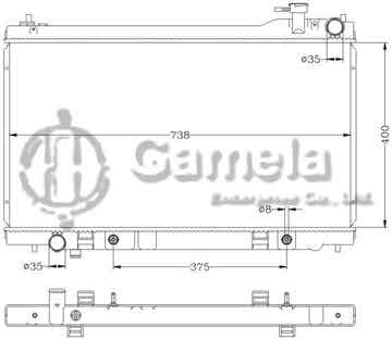 6115153N - Radiator for NISSAN INFINITI '03-05 G35 AT OEM: 21460- AM900 DPI: 2588