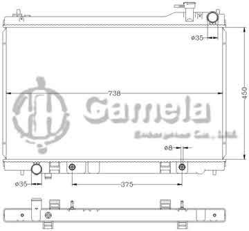 6115155N - Radiator for NISSAN INFINITI '03-05 FX35 AT OEM: 21460- CG000 DPI: 2683