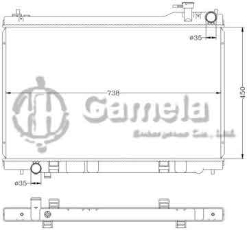 6115156N - Radiator for NISSAN INFINITI '03-05 FX35 MT OEM: 21410- CG000/CG900