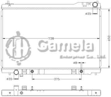 6115157AN - Radiator for NISSAN INFINITI '03-05 FX45 AT OEM: 21460- CG200 DPI: 2671